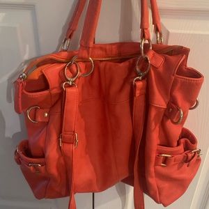 MODE LUX Orange, Convertible, Crossbody Purse Bag Satchel